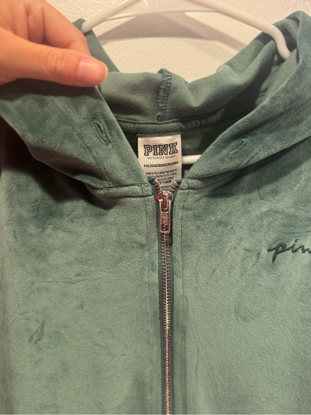 Victoria's Secret PINK Velour Zip-Up Hoodie - Picture 5 of 7